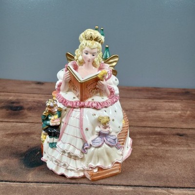 Fitz and Floyd Fairy Tale Castle Cookie Jar 1995 Cinderella Princess Reading