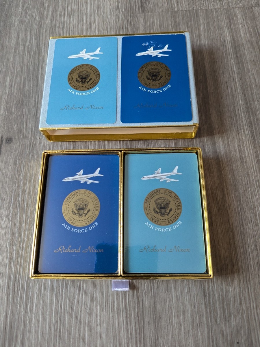 Richard Nixon Air Force One Presidential Seal Playing Cards White