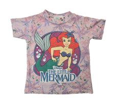 Disney Little Mermaid Vintage Tie Dye AOP Single Stitch T Shirt Youth Toddler 4T