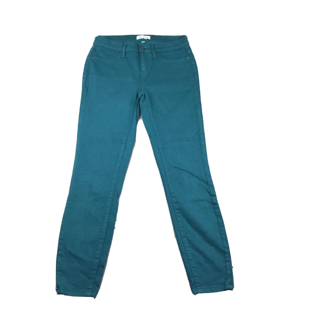 Lila Ryan Jeans Womens 26 Teal Blue Denim Stretch Skinny Leg