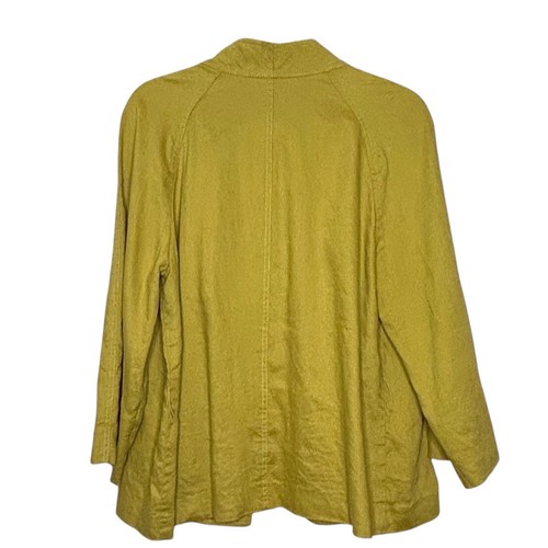 Talbots Collection grüne Leinenmischung 3/4-Ärmel offener Stil Jacke Gr. 14 - Bild 2 von 8