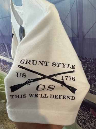 Grunt Style Mens S T-Shirt USA 1776 Patriotic Veterans This We'll Defend Flag - Picture 4 of 9