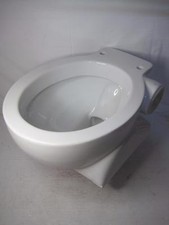 9619 White Wall Mount Ceramic Toilet Mounting Holes 6 1/4" Center to Center NEW