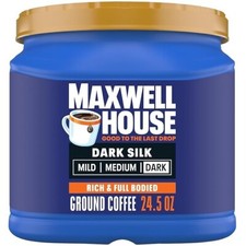 (3 pack) Maxwell House Dark Silk Dark Roast Ground Coffee, 24.5 oz Canister 8.70 per pound