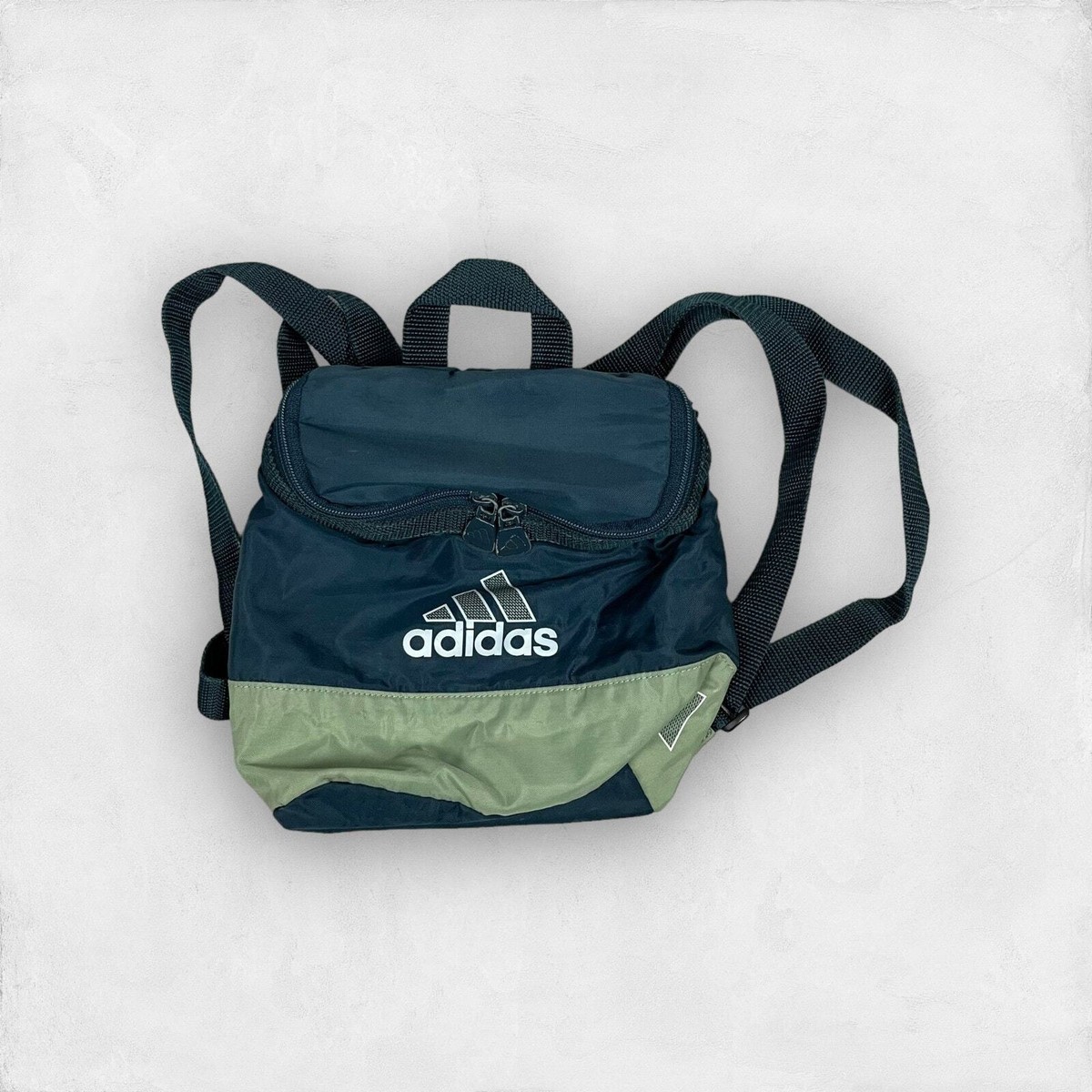Adidas Men's Navy Green Polyester 3-Stripes Backpack Bag