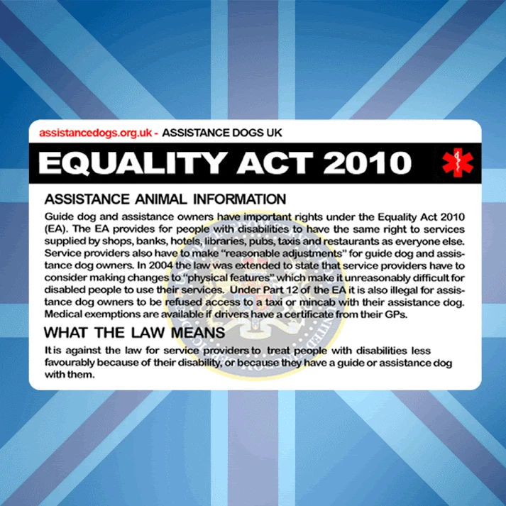 PERRO DE ASISTENCIA REINO UNIDO - INSIGNIA DE IDENTIFICACIÓN DE SERVICIO PARA REINO UNIDO GRAN BRETAÑA ÁREA ADi Foto 2 de 3