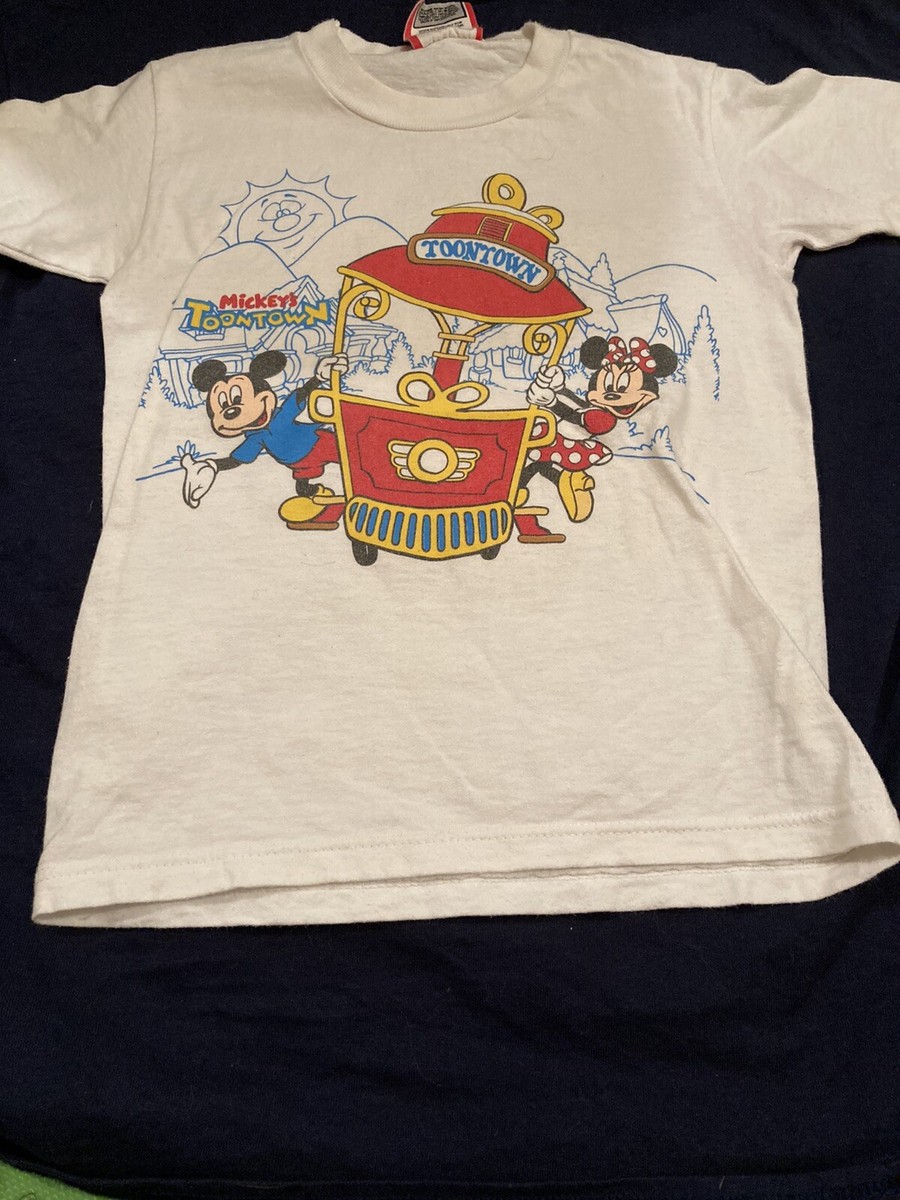 Vintage Toontown Shirt Mickeys Toon town Size Kid SMALL 6-8