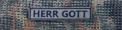 Klettpatch: ''Herr Gott'', 2x10 cm (zwei Varianten)