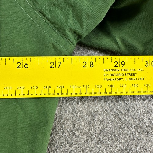 VINTAGE J Crew Jacket Mens L Green Parka Bomber Fleece Lined Oarsman Nylon 90s - Picture 14 of 16