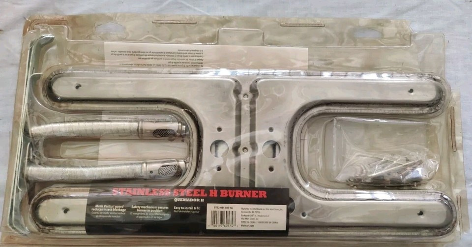 Universal Fit BBQ Backyard Grill Stainless Steel H Burner 17 1/2" NIB