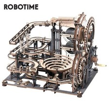 ROKR Marble Night City 3D Wooden Puzzle Games Assembly Waterwheel DIY Model Toys