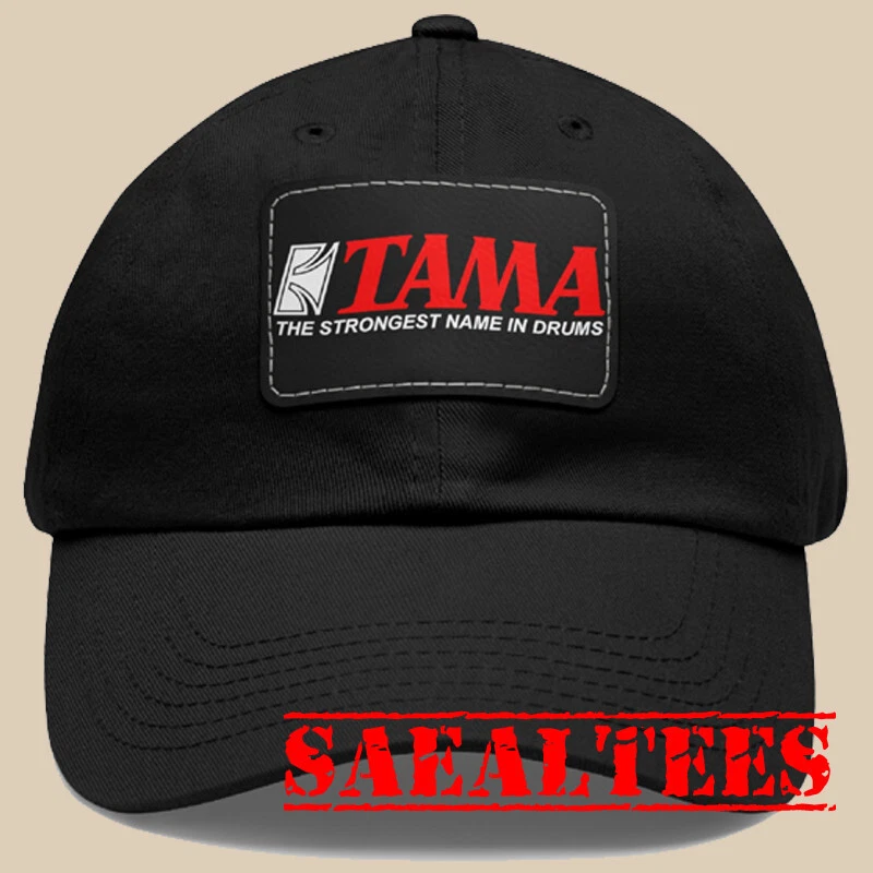 TAMA Drums Black Dad Hat with Leather Patch - Adjustable Size