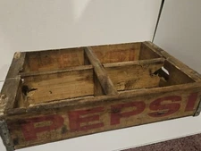 Vintage Pepsi Cola Bottle Wood Crate 