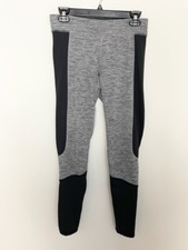 Champion Womens Athletic Legging Pants Size S Black Gray Elastic Zipper Pocket