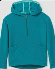 All in Motion Girls 1/2 Zip Fleece Sweatshirt/Hoodie - Turquoise M 7/8 
