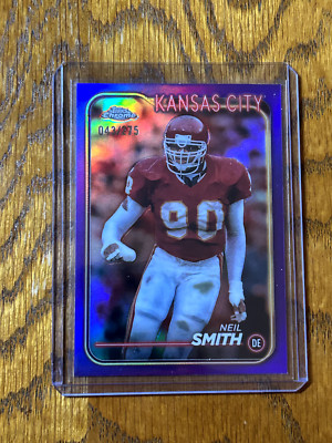 2024 Topps Chrome Neil Smith Purple Refractor 43/275  Kansas City Chiefs
