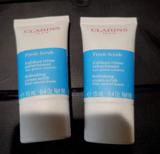 Lot Of 2 Clarins Fresh Scrub Refreshing Cream Scrub - 0.4 Oz each