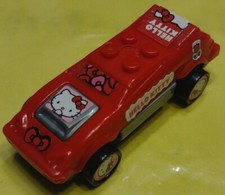 GMI 2014 Mega Bloks Red Plastic Toy Car Hello Kitty Cereal Box Prize Cute Rare