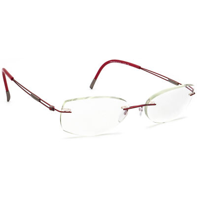 Silhouette Tiranium Chassis Burgundy Red Rimless Frames The Dawn 5573 GR Eyeglasses (Chassis #5573) - Silhouette  main image 3