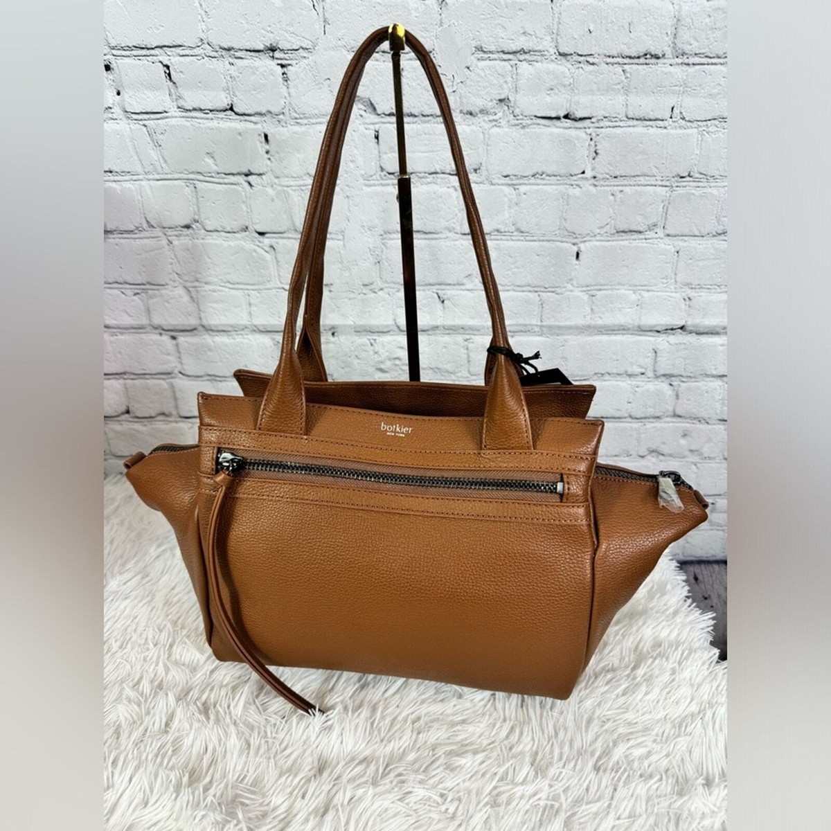 BOTKIER Trigger Leather Satchel Brown NWT | eBay