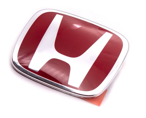 2Pc Red H Front Rear Emblem Badge Fit 2006-2015 Honda Civic Sedan 4Dr JDM - Picture 5 of 5
