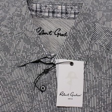 Robert Graham NWT Electric Slide Casual Button Down Shirt Size L Classic in Gray