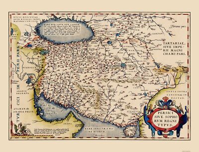 Historic Map - Persian Empire Middle East - Ortelius 1570 - 23 x 30.18