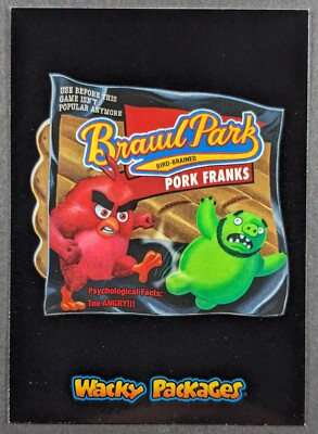 Brawl Park Angry Birds 2018 Topps Wacky Packages Animated Sticker Card #3 (NM)