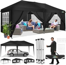 COBIZI Pop Up Canopy Tent 10x20 Outdoor Event Shelter Sunshade Commercial Gazebo