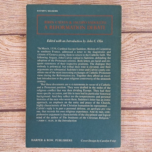 A Reformation Debate Edited by John C. Olin 1966 First Edition Harper Torchbooks - Picture 3 of 9