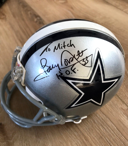 Tony Dorsett Signed & Inscribed Dallas Cowboys Riddell Mini Helmet ...