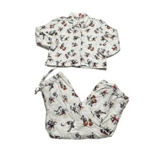 Pottery Barn Teen Unisex Mickey Mouse Halloween Flannel Pajama Set Size Medium
