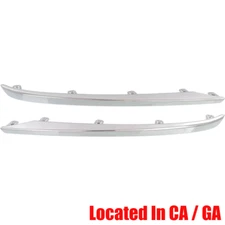 Front Bumper Trim Chrome Molding Left & Right Side For 2015 2016 2017 Acura TLX