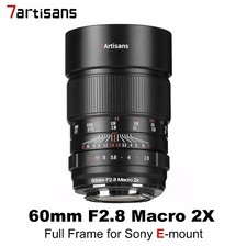 7Artisans 60mm F2.8 Macro 2X Full Frame Lens for Sony E-mount Mirrorless Cameras