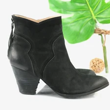 Splendid Womens Asher Boot Size 7 Black Suede Block Heel Western Boho Bootie