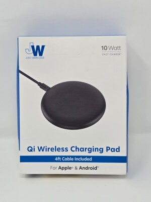 Just Wireless 10 Watt Qi Wireless Charging Pad For Apple & Android - Open Box