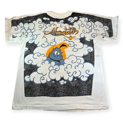Vintage Disney Aladdin Genie AOP Desantis Reprint Wild Oats Shirt