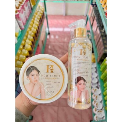 2 Set Mgw Beauty Body Lotion + Serum Magic White Cream