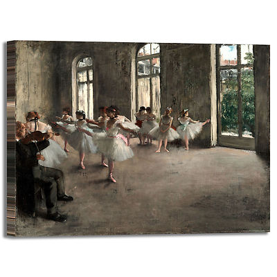 Degas Ballettprobe 2 Design Bild Druck Leinwand Gemälde Rahmen Wohnkultur