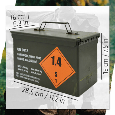 HMF Cassa Per Munizioni Militare USA - Scatola Metallo Verde Per Attrezzi O Collezionismo - Foto 7