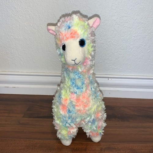 "Ty Beanie Baby Lola The Rainbow Llama peluche animal juguete 12""" - Imagen 2 de 9