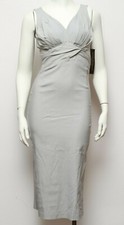 NWT Stop Staring Gray Fitted Wiggle Pinup Retro Dress Stretch Size S