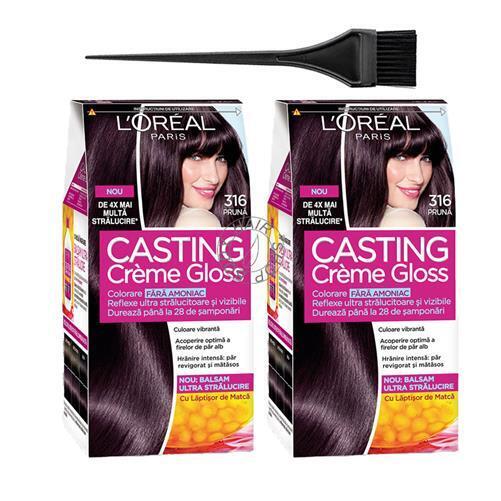 L'Oreal Casting Creme Plum Burgundy Red 316 Ammonia Free Hair Color Value Pack 2 L'Oreal Casting Creme Plum Burgundy Red 316 Ammonia Free Hair Color Value Pack 2