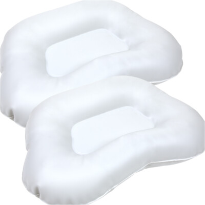 2er Pack 50x35cm Aufblasbare Whirlpool Kissen Wasserdicht Komfort Sitz Erhöhung Unterstützung