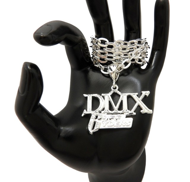 Hip Hop DMX Ruff Ryders Pendant & 6mm 18", 20", 24", 30" Link Chain