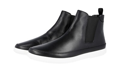 PRADA LINEA ROSSA SNEAKERS HALF-BOOTS SHOES 4T3154 BLACK US 8 EU 41 41,5