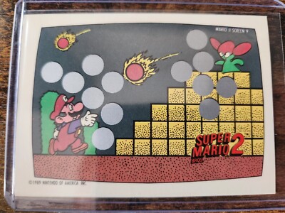 1989 Topps Nintendo Super Mario Bros. 2 Screen 9 Scratch-Off #9 Mario