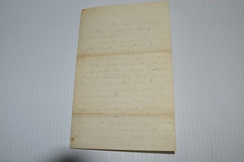 ORIGINAL HANDWRITTEN LETTER-MAY 12TH,1865-FROM SOLDIER-PARENTS CIVIL WAR(MCK16)