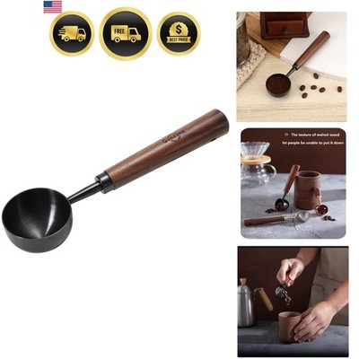 Coffee Measuring Spoon Stainless Steel Walnut Handle 10g Coffee Scoop