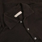 #1 MENSWEAR Luca Faloni Made in Italy Cigar Speckled L/S Pique Polo Shirt M NR